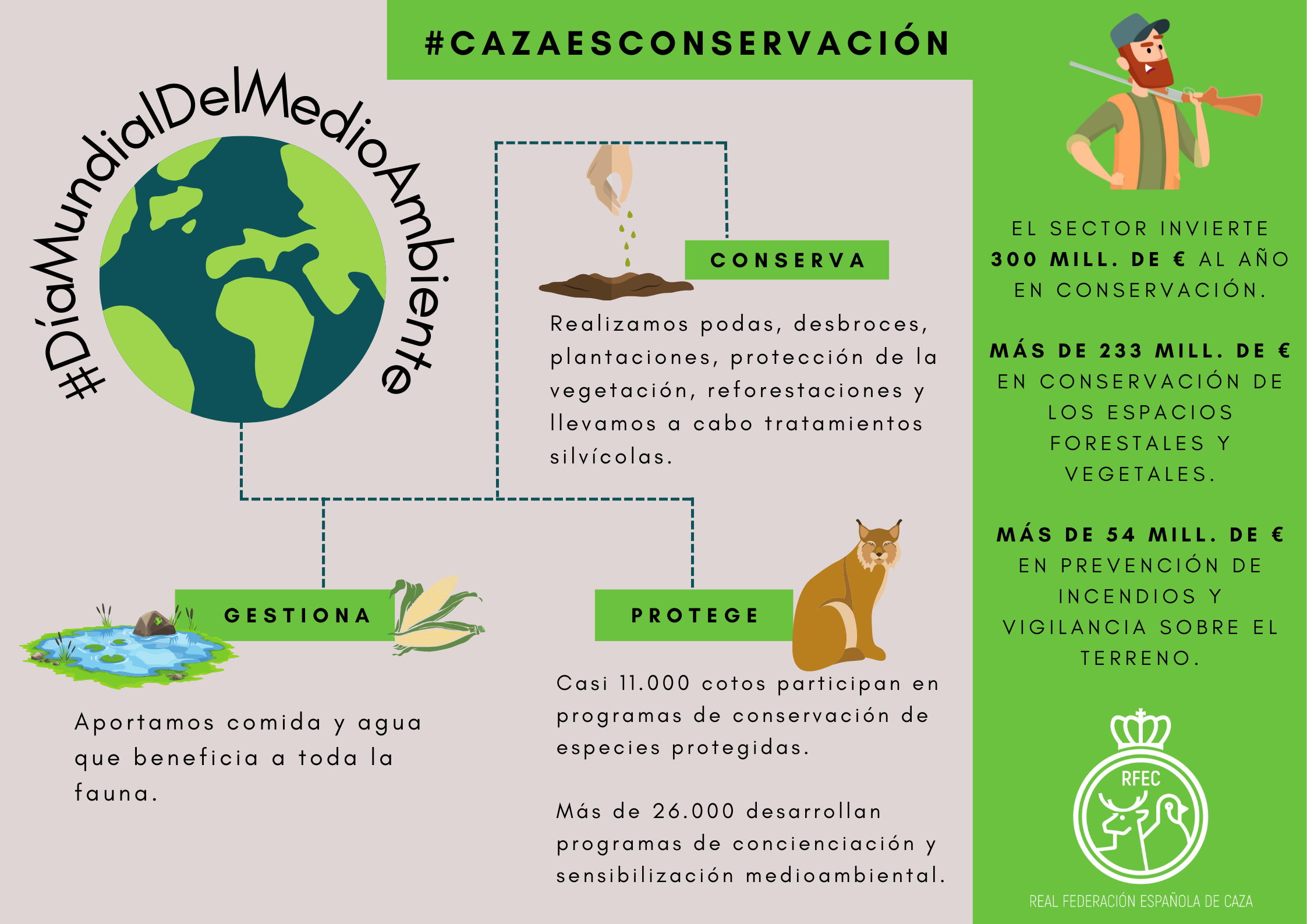 Los cazadores celebran el Día Mundial del Medio Ambiente - Federación  Española de Caza